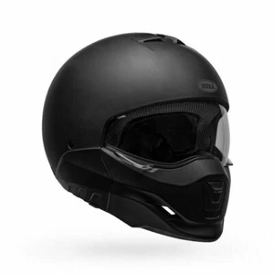 BELL BROOZER CRUISER MOTORCYCLE ROAD HELMET FLIP DOWN VISOR REMOVABLE FRONT BLK - Picture 1 of 4