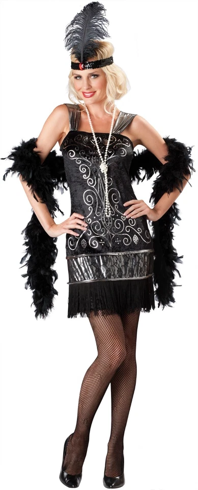Sexy Adult Halloween InCharacter Flirty Flapper Roaring 20's Costume - Image 1 of 1