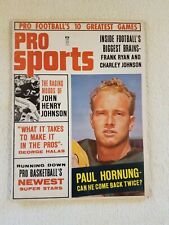 Original Vintage January 1966 Pro Sports Magazine Paul Hornung Cover No Label