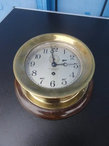 Schiffsuhr Messing Chelsea Clock Bosten USA UM 1940 - Bild 1 von 9