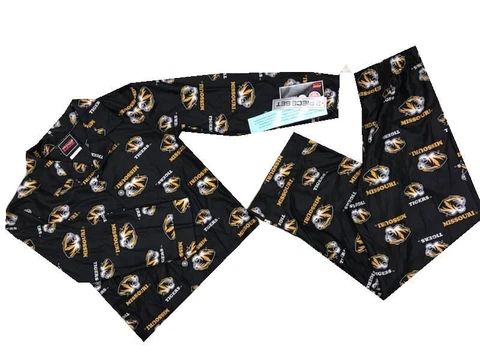 New Youth Boys NCAA Missouri Tigers Pajamas Pants Shirt Lounge Sleepwear Black Cover