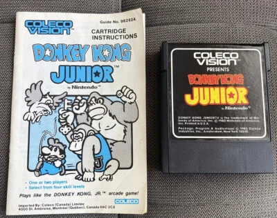 DONKEY KONG JUNIOR ColecoVision 1983 Nintendo Foto 1 de 2