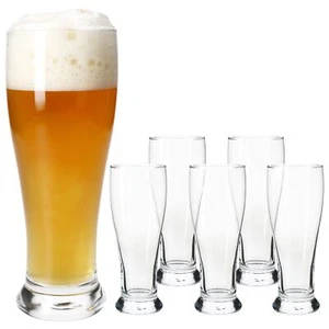 6x Baby-Weizenbiergläser klar 0,3L Weißbier-Glas klein Hefeweizen Bier-Glas - Bild 1 von 6