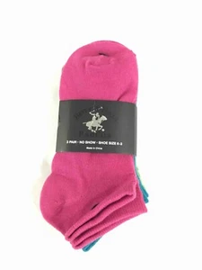 Beverly Hills Polo Club No Show, Girls Socks 3 PAIR PER PACK! - Picture 1 of 3