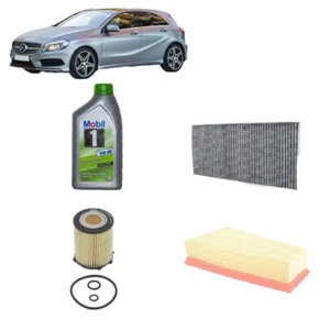 Kit tagliando + 6L Olio 5W30 Mobil1 per Mercedes Benz Classe A W176 A160 benzina - Imagen 1 de 5