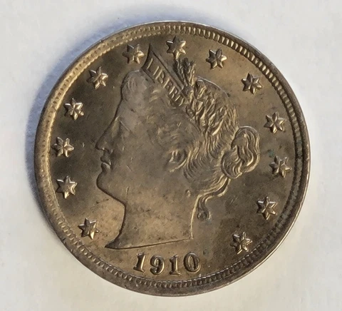 1910 Liberty Nickel, V Nickel, Choice BU * NICE luster* Cover