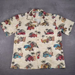 Camisa Hawaiana Aloha Republic Woodie Tabla de Surf Palmeras Hecha en EE. UU. Talla XL - Imagen 1 de 12