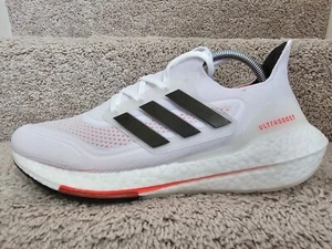 Adidas UltraBoost 21 Tokyo Running Shoe White Cloud Solar Red S23863 Sz 8.5 RARE - Picture 1 of 12