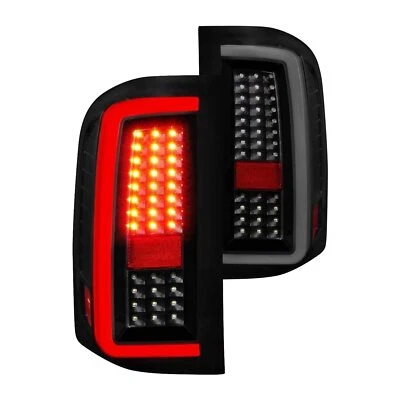 ANZO LED Tail Lights w/Light Bar Blk Smoke for Chevrolet Silverado | 311381 - Image 1 of 4