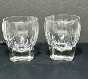 Luigi Bormioli Bellini Blown Crystal Old Fashioned Glasses Set of 2 Heavy Bottom - Picture 1 of 8