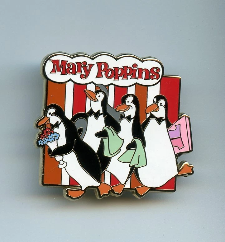 Prendedor Disney Reino Unido Mary Poppins Pingüino Camareros Jolly Holiday LE 350 Difícil de Encontrar Foto 1 de 1