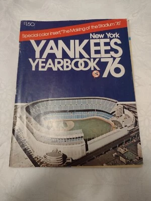 New York Yankees Official 1976 Yearbook w/ Special Making of the Stadium Insert - Image 1 of 2