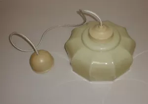 Antik ~ Alte Lampe von BÖHMER ~ Hängeleuchte mit schönem Glasschirm ~ ca. 1930 - Bild 1 von 8
