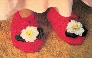 SWEET Holiday Slippers/Apparel/Crochet Pattern INSTRUCTIONS ONLY - Picture 1 of 1