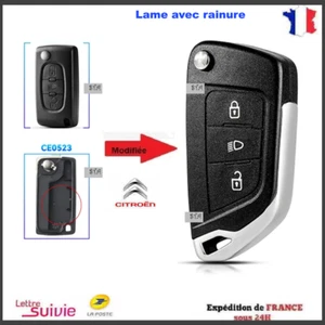 Schlüsselhülle Flip MODIFIZIERT BT (Scheinwerfer) Citroen C4-C5-C6-C4 Picasso, REF:CE0523 NUT - Bild 1 von 2