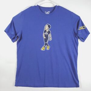 Golden State Warriors Steph Curry #30 Men T-Shirt XL Blue Under Armour S/S