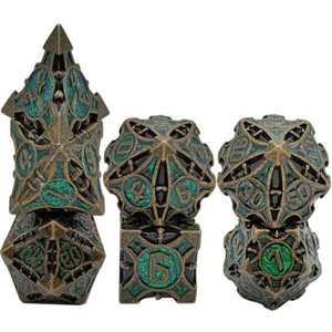 1 Set/7pcs Metal Polyhedral Dice for Dungeon and Dragons RPG Dice Board Game - Picture 1 of 4