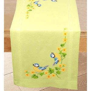 Birds Table Runner Stamped Cross-Stitch Kit - Picture 1 of 1