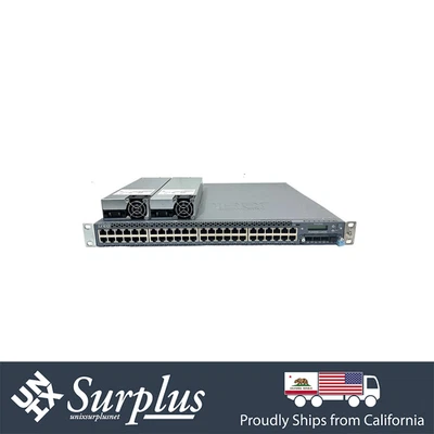 48 Port 1Gb RJ45 Juniper Networks EX4300-48T Switch 2x PSU w/Ears| 4x 40Gb QSFP+ - Image 1 of 4