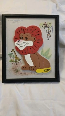 Vintage 1962 Child Guidance Toys Lion Magnetic Plastic Puzzle #906 14 Pieces    - Image 1 of 4