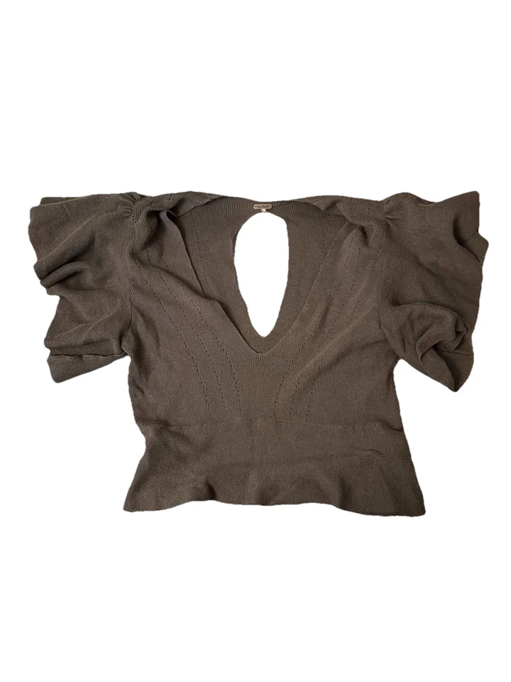 Suéter Free People Fluido Con Manga Corta Fluida Y Recortes Talla Pequeña Foto 1 de 4