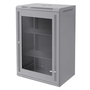 19" Serverschrank Netzwerkschrank Rack Wandgehäuse Stahlgehäuse 18HE 600x450 mm - Afbeelding 1 van 10