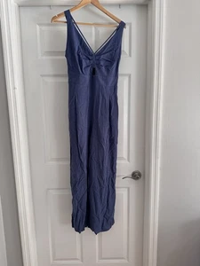 NWT Women Medium Navy Strap Casual Overalls Jumpsuit With Pockets Anrabees - Picture 1 of 13