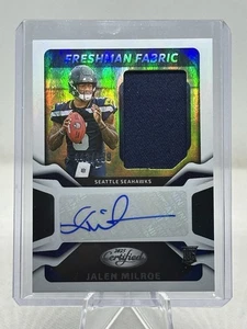 2025 Certified Jalen Milroe Freshman Fabric RPA /499 Patch Auto Rookie Seahawks  - Picture 1 of 9