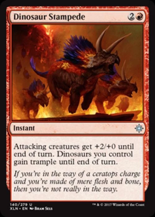 Dinosaur Stampede -Foil Medium Play MTG Ixalan - Image 1 of 1