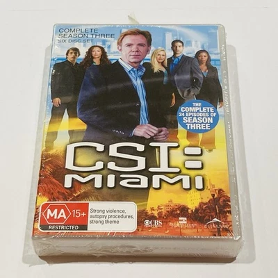 CSI: Miami : Season 3 (DVD, 2004) BRAND NEW Sealed + Fast Free Post - image 1 of 2
