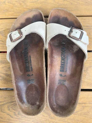 Birkenstock 240 Madrid Graceful Damen Sandalen Slipper Schuhe Gr. 6,5 N Pearl White - Bild 1 von 3