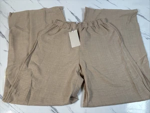 MUSERA Slinky Professional Wide Leg Dress Pants Beige Size XS - Picture 1 of 11