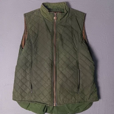 Chaleco acolchado ajustable Outback Trading Co pequeño de piel aceitera verde oliva para mujer Foto 1 de 4