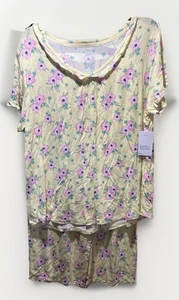 NEU! Damen Croft and Barrow Nachtwäsche Pyjama Set Größe Large Nika Blumenmuster - Bild 1 von 4