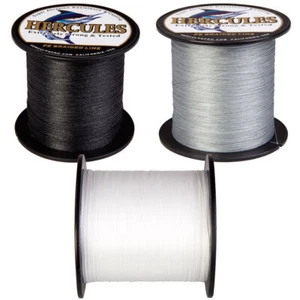 HERCULES 300 / 500 /1000m Black White Gray PE Weave Extreme Braided Fishing Line - Picture 1 of 240