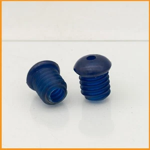 NOS LENKERENDEN STOPFEN BLAU GUMMI KUNSTSTOFF VINTAGE RENNRAD FAHRRAD ALT 80ER 70er - Bild 1 von 7