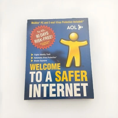 Vintage AOL Dial-Up High-Speed Internet Disc 90 Days Risk-Free CD McAfee - Image 1 of 4
