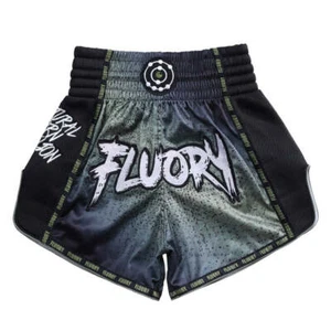 Fluory Rebellion Muay Thai Shorts Green - Picture 1 of 6