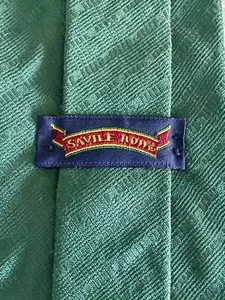 Vintage Savile Row Green Silk Tie 100% Italian Silk 56" Long - Picture 1 of 5
