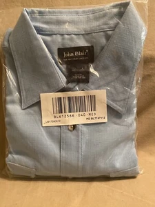 John Blair Men’s Short Sleeve Shirt Medium - Picture 1 of 4