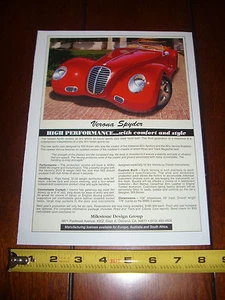 2003 VERONA SPYDER APOLLO MILT BROWN MILESTONE DESIGN GROUP - ANNUNCIO STAMPA ORIGINALE - Foto 1 di 2