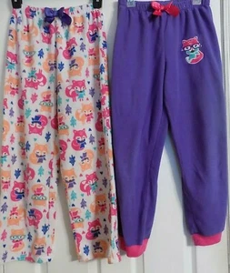 Lot Of 2 Girl's Steve Cat Themed Pajama Lounge Sleep Bottoms Pants Size 12  - Picture 1 of 8