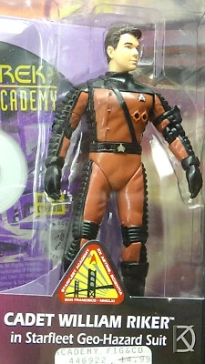 Figura Cadete Will Riker Flota Estelar y DVD 95 Playmates Star Trek TNG Próxima Generación Sin usar, en caja Foto 1 de 4