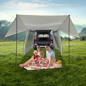 Portable Car Tent Attachment For Camping Waterproof Car Awning Outdoor Tent - Picture 1 of 17