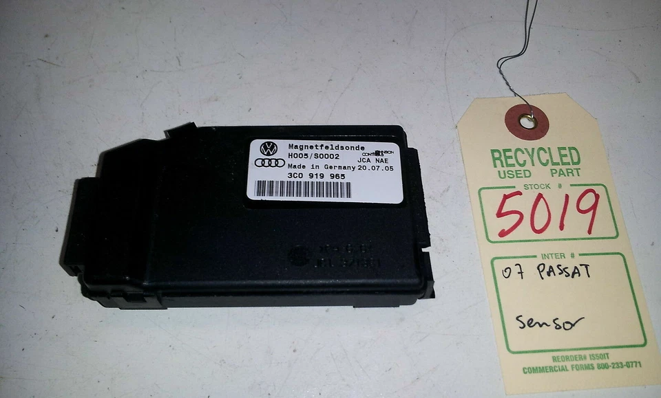Volkswagen Passat 2007 módulo de brújula de sonda de campo magnético OEM 3C0919965 #5019 Foto 1 de 4