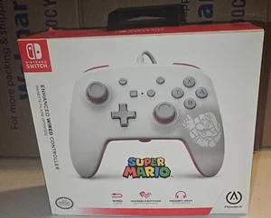 Controlador con cable mejorado Super Mario White Power A Nintendo Switch - NUEVO sellado - Imagen 1 de 2