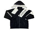 Vintage Adidas Three Stripe Puffer Jacket With Hood 1990S Size L White Black