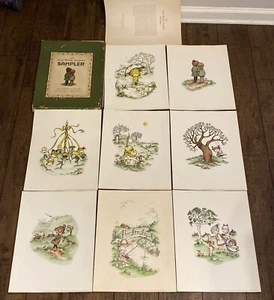 The Joan Walsh Anglund Sampler Set of 8 Drawings in Color Form (missing 4) - Picture 1 of 14