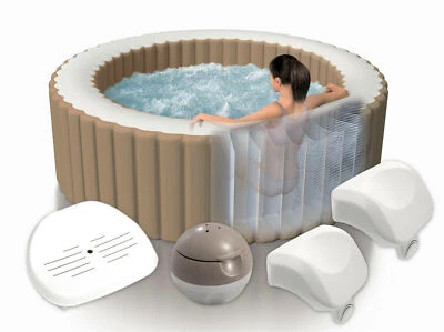 INTEX 28426 Whirlpool PureSPA Bubble (Ø196cm) + Sitz & Kopfstützen & Dosierer - Bild 1 von 4