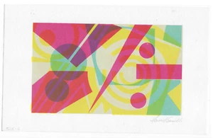 1970s Abstract Midcentury Modern Style Serigraph David Grenelli - Picture 1 of 2